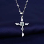 925 Sterling Silver Necklace For Women Round Pendent Sparkling Pave CZ Necklace Fashion Anniversary Birthday Jewelry Gifts