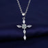 925 Sterling Silver Necklace For Women Round Pendent Sparkling Pave CZ Necklace Fashion Anniversary Birthday Jewelry Gifts