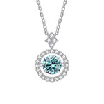 BIJOX STORY 1 CT Moissanite Pendant For Women Simulated Diamond Necklace S925 Sterling Silver Jewelry Girl Valentine's Day Gift