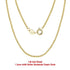 Rinntin 14K Gold 925 Sterling Silver Italian Chopin Chain Necklace for Women Fashion Handmade Basic Neck Chain Jewelry SC53