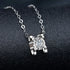 925 Sterling Silver Necklace For Women Round Pendent Sparkling Pave CZ Necklace Fashion Anniversary Birthday Jewelry Gifts
