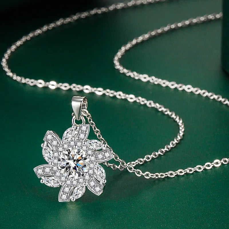 New 925 Sterling Silver Jewelry Elegant Feather Zircon Pendants Necklaces Women Fashion Exquisite Symbol CZ Wild Clavicle Chain
