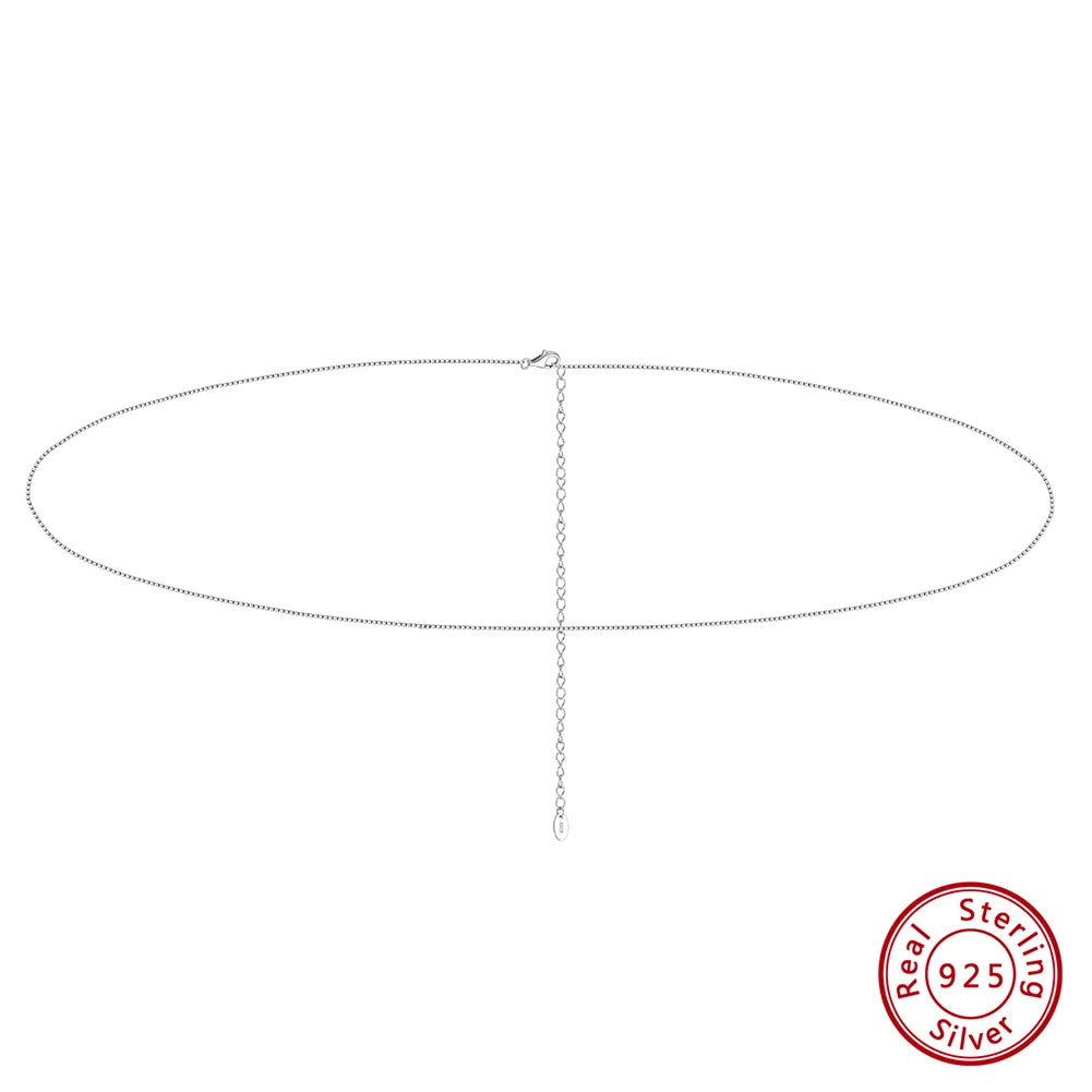 Rinntin Minimalist 925 Silver Chain Belly Waist Chain Women's Fashion Sexy Bikini Beach Summer Body Jewelry Accessory CW02