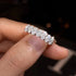 A Simple Unisex Couple's Ring in 925 Sterling Silver with a 2.1-Carat Oval Moissanite, Perfect for Dates and Parties.