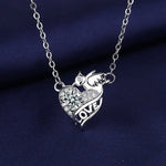 925 Sterling Silver Necklace For Women Round Pendent Sparkling Pave CZ Necklace Fashion Anniversary Birthday Jewelry Gifts N755