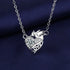925 Sterling Silver Necklace For Women Round Pendent Sparkling Pave CZ Necklace Fashion Anniversary Birthday Jewelry Gifts N755
