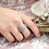 Newshe 2 Pcs Wedding Ring Set Halo Brilliant Round Cut AAAAA CZ 925 Sterling Silver Engagement Rings For Women QR8466