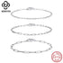 Rinntin Genuine 925 Sterling Silver Italian Paperclip Link Chain Bracelet for Women Trendy Silver Hand Bracelet Jewelry SB218