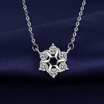 925 Sterling Silver Necklace For Women Round Pendent Sparkling Pave CZ Necklace Fashion Anniversary Birthday Jewelry Gifts N755