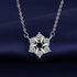 925 Sterling Silver Necklace For Women Round Pendent Sparkling Pave CZ Necklace Fashion Anniversary Birthday Jewelry Gifts N755