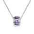 New Fashion 925 Sterling Silver Jewelry Round Zircon Pendants Necklaces Women Fine Semi Rhinestone Circle Clavicle Chain Choker