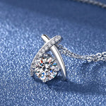 New Fashion 925 Sterling Silver Jewelry Round Zircon Pendants Necklaces Women Fine Semi Rhinestone Circle Clavicle Chain Choker