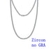 Moissanite Tennis Necklaces for Women Gifts 3-5mm 925 Silver Tennis Necklace Men D Color Round Cut Diamond