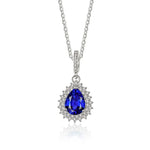 925 Sterling Silver Necklace For Women Round Pendent Sparkling Pave CZ Necklace Fashion Anniversary Birthday Jewelry Gifts