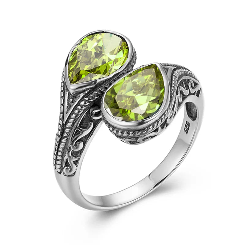 Woman Rings Rainbow Mystic Topaz Stone Eye of God Real 925 Silver Ring Female Dating Party Fine Jewelry