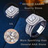 Newshe Luxury 925 Sterling Silver Halo Wedding Ring Set for Women Elegant Jewelry Princess Simulated Diamond Rings