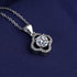 925 Sterling Silver Necklace For Women Round Pendent Sparkling Pave CZ Necklace Fashion Anniversary Birthday Jewelry Gifts N755