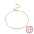 Rinntin S925 Silver Ankle Chain Bracelet for Women Girls Leg Foot Chain Summer Beach Style Trendy Foot Jewelry Accessories SA06