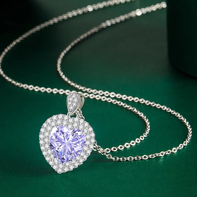 New 925 Sterling Silver Jewelry Elegant Feather Zircon Pendants Necklaces Women Fashion Exquisite Symbol CZ Wild Clavicle Chain