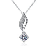 925 Sterling Silver Necklace For Women Round Pendent Sparkling Pave CZ Necklace Fashion Anniversary Birthday Jewelry Gifts N755