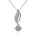 925 Sterling Silver Necklace For Women Round Pendent Sparkling Pave CZ Necklace Fashion Anniversary Birthday Jewelry Gifts N755