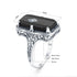 Unique 925 Sterling Silver Ring for Woman Simulated Emerald Vintage Filigree Persian Design Femal Elegant Rings Hand Made