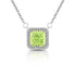 8*8mm 2CT Trendy Fashion s925 Silver Color D Green Moissanite Classic Angle Wing Neckalce Charms Women Party Jewelry Gift