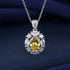 925 Sterling Silver Necklace For Women Round Pendent Sparkling Pave CZ Necklace Fashion Anniversary Birthday Jewelry Gifts