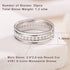 Newshe D Color Men’s Moissanite Wedding Bands 925 Sterling Silver Promise Rings for Him Eternity Round Cut Pave Setting Jewelry