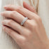 Newshe GRA Certified Moissanite Wedding Bands 925 Sterling Silver 14K Yellow Gold Plated Promise Engagement Rings