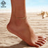 Rinntin Elegant 925 Sterling Silver Colorful Chain Anklet with Bead Zircon for Women Summer Foot Chains Jewelry SA94