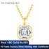Unique Original 14K Gold Necklaces for Women Sugar Cube Asscher Cut 2ct Moissanite Diamond Stone AU585 Pendant Anniversary Gifts