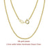 Rinntin 14K Gold 925 Sterling Silver Italian Chopin Chain Necklace for Women Fashion Handmade Basic Neck Chain Jewelry SC53