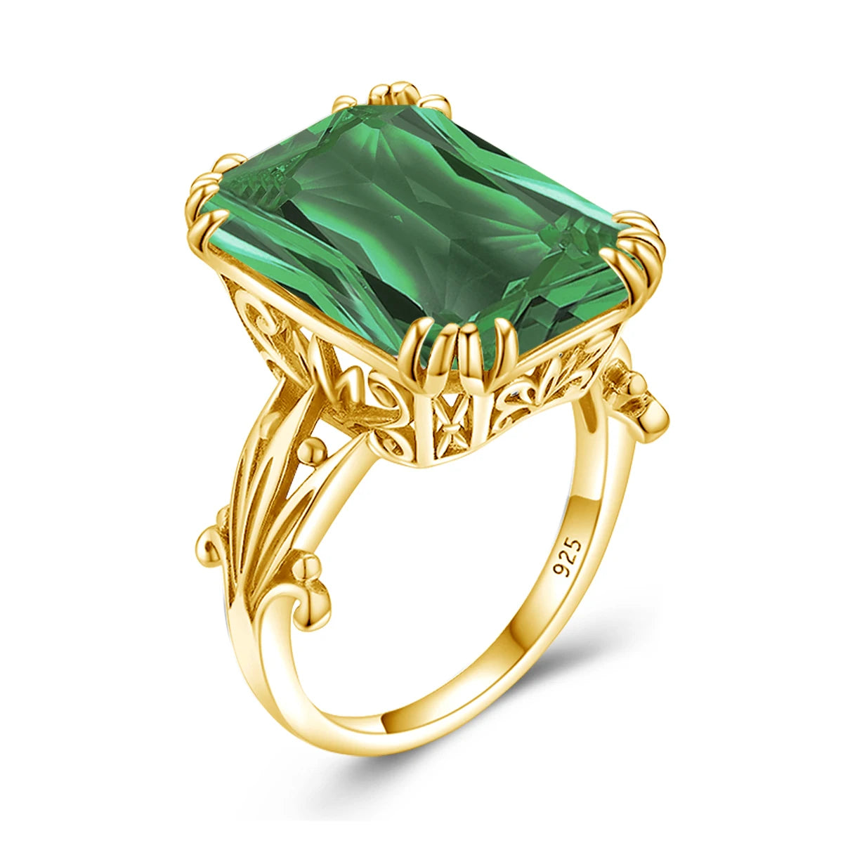 Unique 100% 925 Sterling Silver Aquamarine Ring For Women Vintage Filigree Persian Design Ring Anniversary Fine Jewelry Gifts