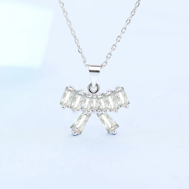 925 Sterling Silver Necklace For Women Round Pendent Sparkling Pave CZ Necklace Fashion Anniversary Birthday Jewelry Gifts N755