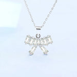 925 Sterling Silver Necklace For Women Round Pendent Sparkling Pave CZ Necklace Fashion Anniversary Birthday Jewelry Gifts N755