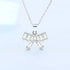 925 Sterling Silver Necklace For Women Round Pendent Sparkling Pave CZ Necklace Fashion Anniversary Birthday Jewelry Gifts N755