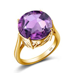 Garnet Wedding Ring Women Solid 925 Sterling Silver Rings Big Round Gemstone Ringly Carve Vintage Daily Fine Jewelry