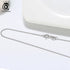 Rinntin Solid 925 Sterling Silver 1.0mm Side Chain Necklace for Women Girls Elegant Necklace Fine Jewelry 40/45/50/55/60cm SC18