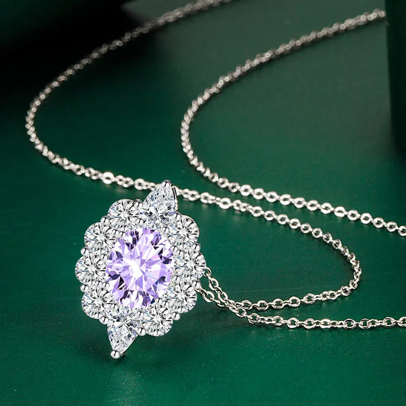 New 925 Sterling Silver Jewelry Elegant Feather Zircon Pendants Necklaces Women Fashion Exquisite Symbol CZ Wild Clavicle Chain