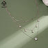 Rinntin Luxury 925 Sterling Silver Layered Choker Necklace for Women Brilliant Summer Necklace Party Jewelry Accessorry BQN43