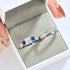 Newshe 925 Sterling Silver Rings Set for Women Three Princess Cut White Blue AAAAA Zircons Luxury Engagement Wedding Jewelry