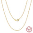 Rinntin Genuine Diamond-Cut 1.7mm Figaro Link Chain Necklace 925 Sterling Silver Simple Dainty Neck Chain Jewelry SC27