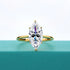 High Quality 14K Gold Rings for Women Marquise Cut 3ct VVS1 Moissanite Diamond Rings Au585 Luxury Jewelry for Engagement Trendy
