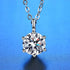 New 2ct Moissanite 925 Sterling Silver Necklace Pendant Chain Fine Jewelry for Woman Wedding Sparkling Classic Party Fashion