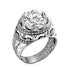 Vintage Rings For Men Genuine 925 Sterling Silver Male Ring 13*13mm Mystic Topaz Round Cut Stone Men's Jewelry Beautiful