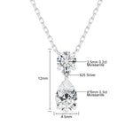 Trendy Lovers' Real 14k Gold Necklace Pear Cut Moissanite Diamond 3 Carat 7*11mm Wedding K gold Jewelery for Women Certified