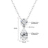 Trendy Lovers' Real 14k Gold Necklace Pear Cut Moissanite Diamond 3 Carat 7*11mm Wedding K gold Jewelery for Women Certified