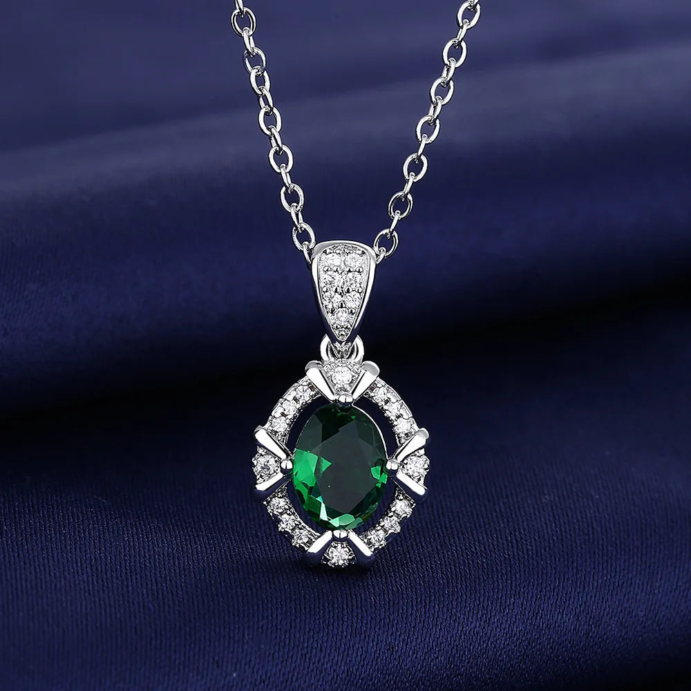 925 Sterling Silver Necklace For Women Round Pendent Sparkling Pave CZ Necklace Fashion Anniversary Birthday Jewelry Gifts