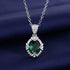925 Sterling Silver Necklace For Women Round Pendent Sparkling Pave CZ Necklace Fashion Anniversary Birthday Jewelry Gifts